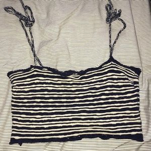 Kimichie blue knit crop top